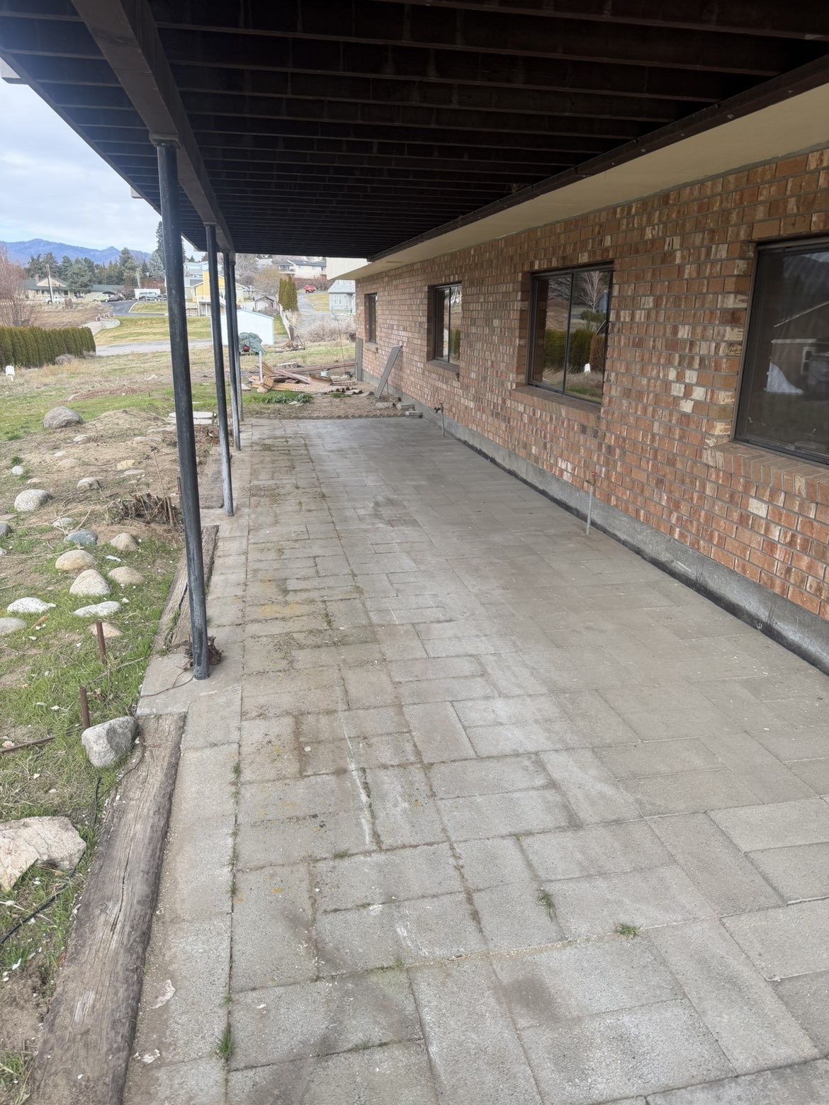 Patio construction debris removal — after