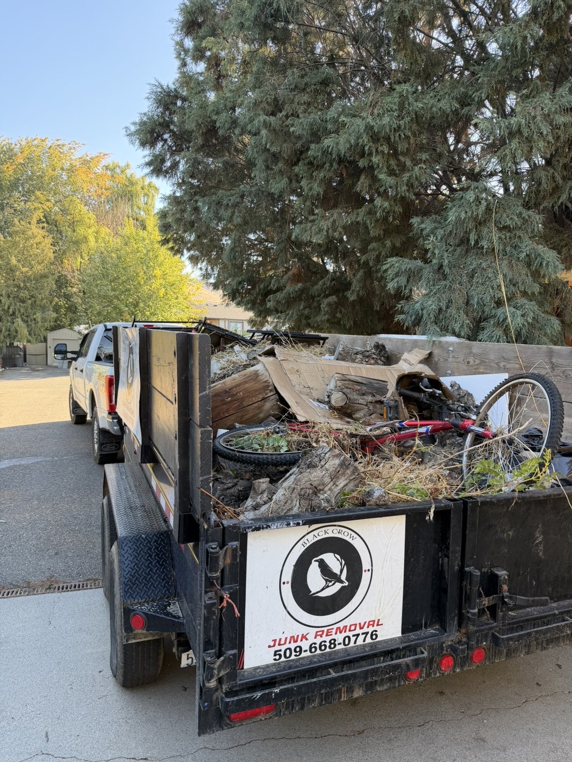 Loaded hauling truck